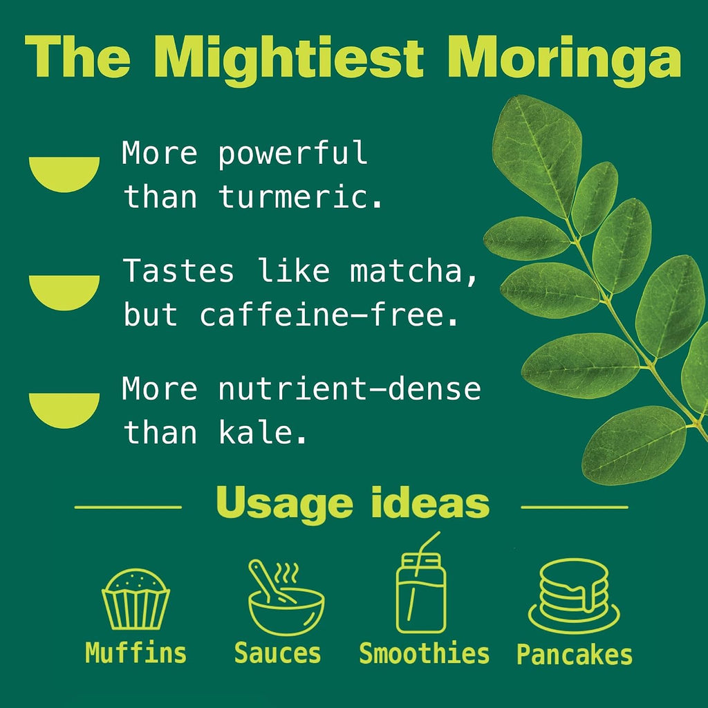 Kuli Kuli Moringa Oleifera Orgánica en Polvo - 4 Pack