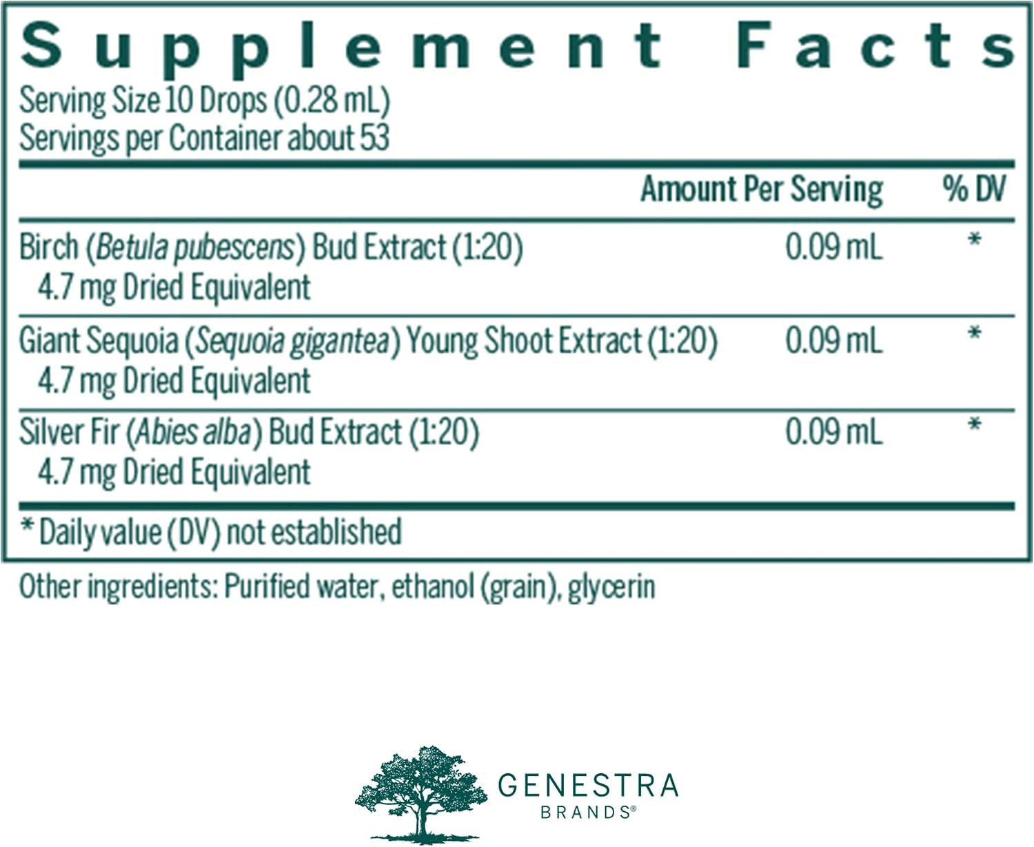 Genestra Brands Bn-gen | Herbal Supplement of Birch, Redwood and Silver Fir | 15 ml