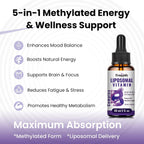 Complejo B Liposomal Líquido con Metilcobalamina y Folato, 60 ml