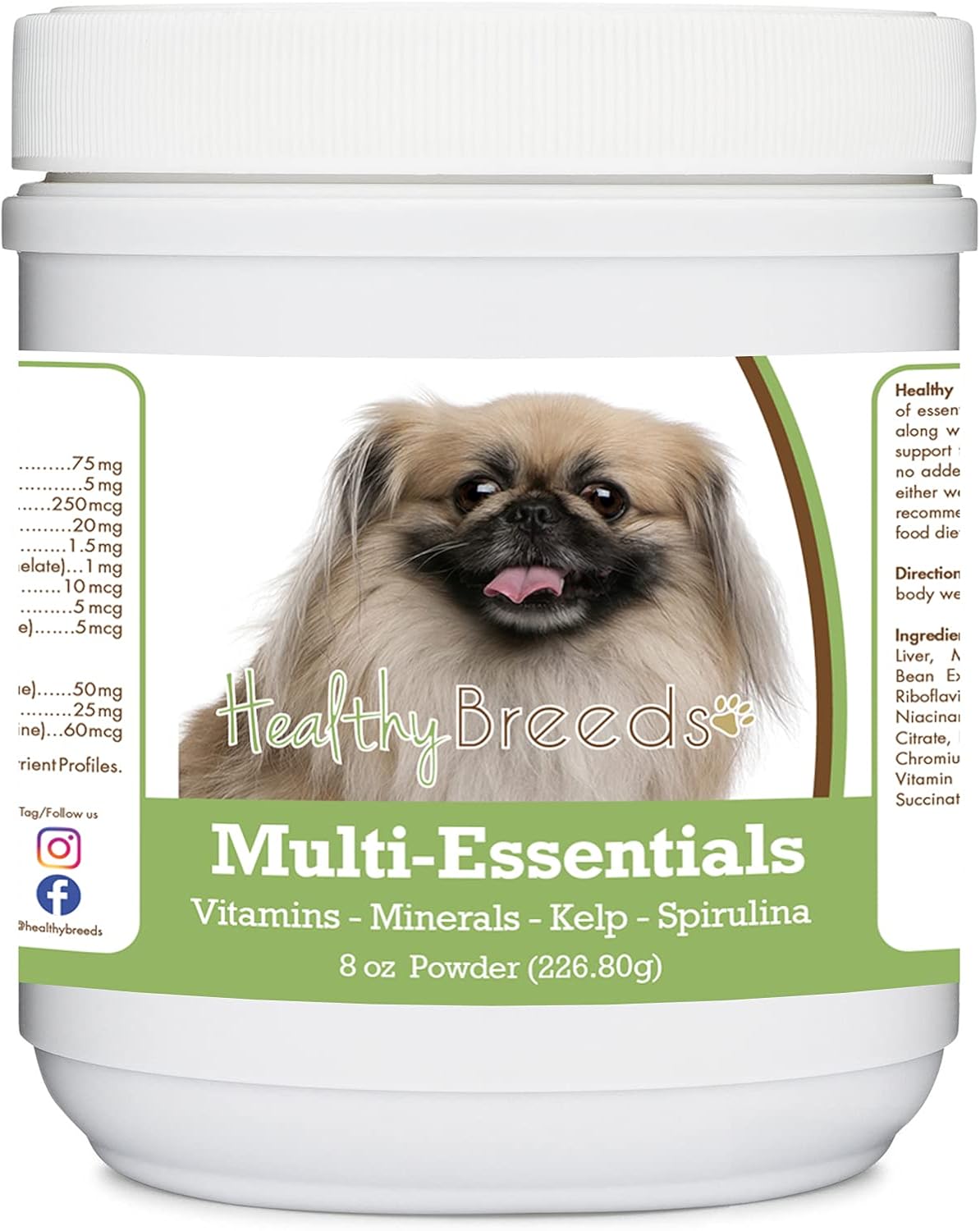 Healthy Breeds Pekingese Multi-Essentials Powder para Perros - Suplemento ideal de vitaminas, minerales y antioxidantes - 227 g