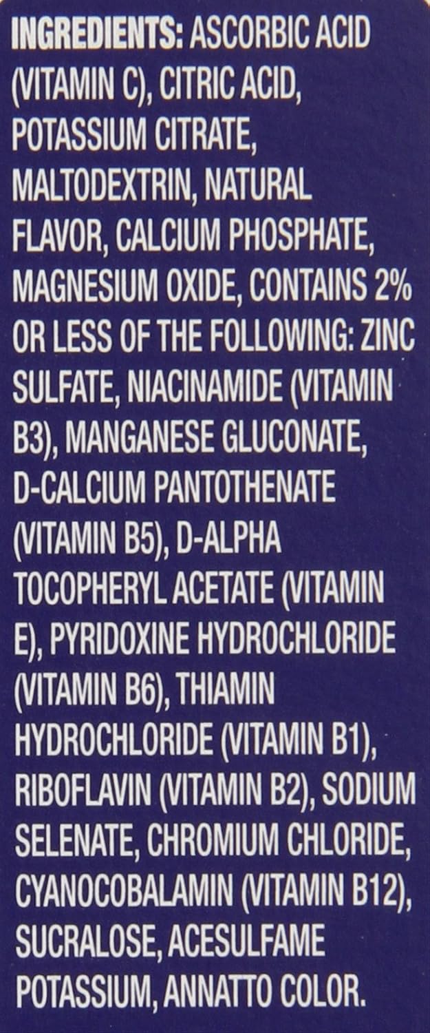 Super C Vitamina y Mineral Bebida en Polvo, Naranja, 6 Sobres por Caja, Paquete de 12 (72 Sobres en Total)