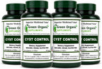 Green Organic Supplements Cyst, Breast Cyst, 90 Cápsulas Veganas, Alta Absorbibilidad, Non-GMO, Sin Gluten (Pack de 4)