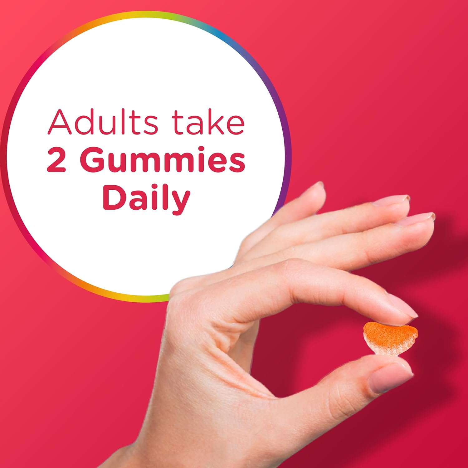 Centrum MultiGummies Multi+ Omega 3 Dual Action - Multivitamínico para adultos con omega-3, sabor fresa/limón/naranja, 110 gominolas
