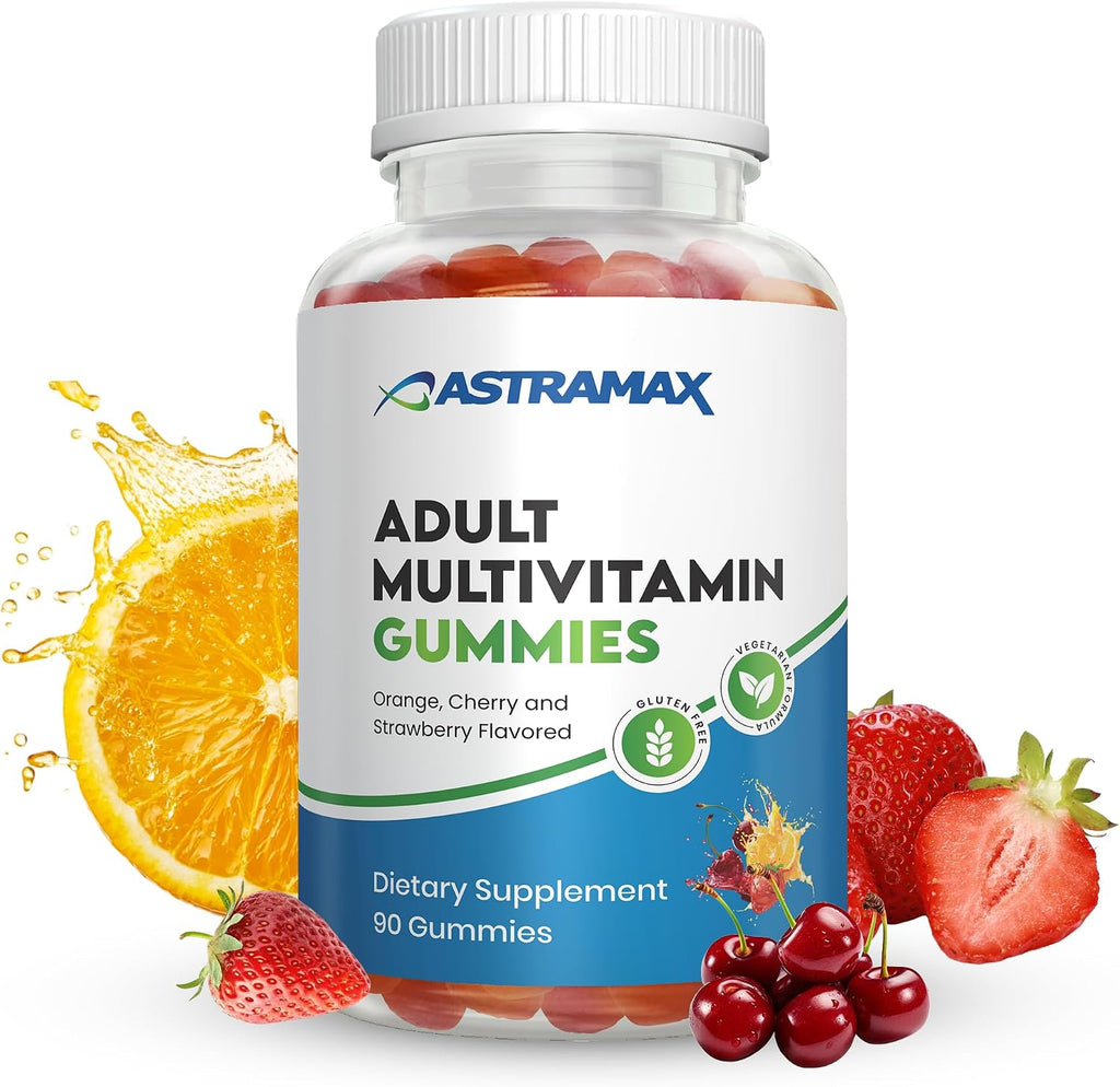 Astramax Multivitamínico en Gominolas para Adultos, 90 unidades - Sabores Naranja, Cereza y Fresa