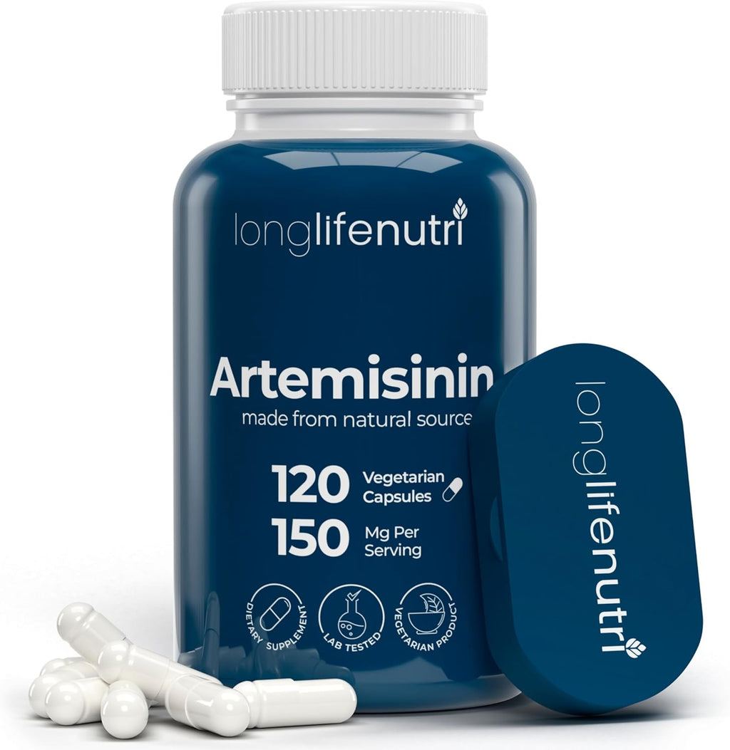 Artemisina 150mg - 120 Cápsulas Vegetales de Ajenjo Dulce Orgánico - LongLifeNutri