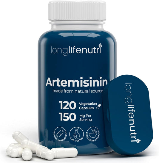 Artemisina 150mg - 120 Cápsulas Vegetales de Ajenjo Dulce Orgánico - LongLifeNutri