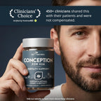 Eu Natural Conception for Him - Suplemento de Fertilidad Masculina con Ashwagandha, Folato y Zinc - Apoyo para el Recuento, Motilidad y Fuerza Espermática - 120 Cápsulas Vegetales