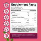 Gominolas de Biotina y Colágeno para Mujeres - Extra Fuertes - 10000mcg por porción - 90 unidades