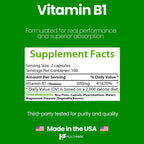 Healthfare Vitamina B1 (Tiamina) 500mg | 200 Cápsulas Veganas | Alta Potencia