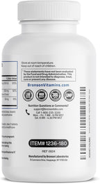 Bronson Calcio 1200 mg con Vitamina D3 1000 UI y Magnesio - Liberación Sostenida, 180 Comprimidos
