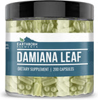 Earthborn Elements Damiana Leaf 200 Cápsulas, Puro y sin Diluir, Sin Aditivos