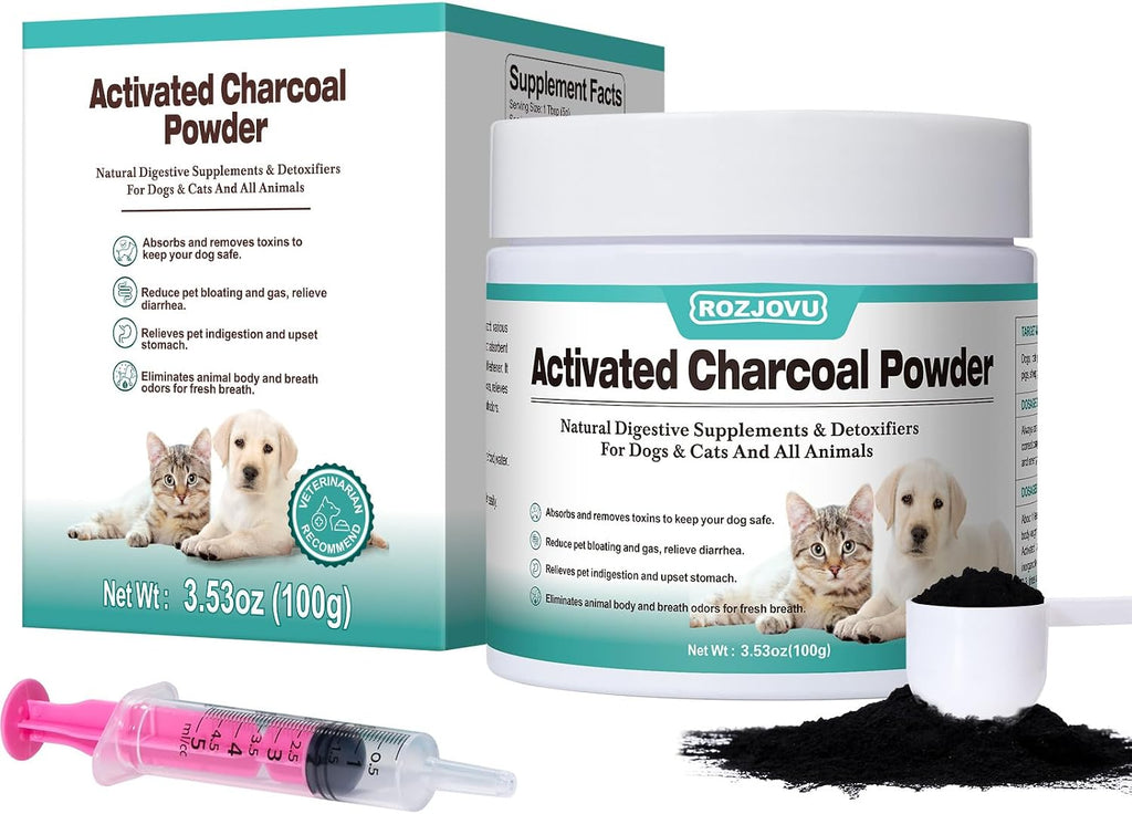 Carbón Activado para Perros, Gatos y Mascotas (Polvo, 227 g)