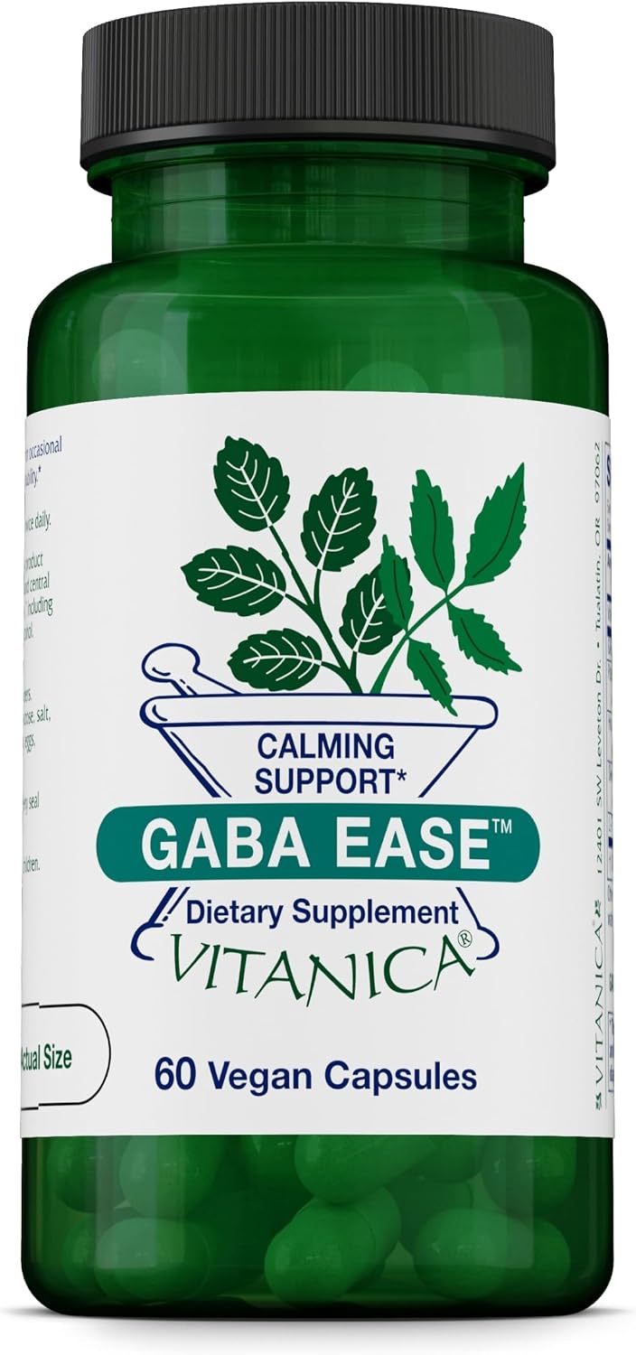 GABA Ease de Vitanica - 60 Cápsulas Veganas para Apoyo Calmante