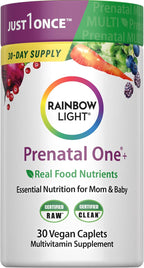 Rainbow Light Prenatal Multivitamin One + para Mujeres | 60 Comprimidos | Nutrición Esencial para Mamá y Bebé