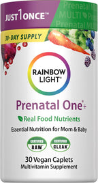 Rainbow Light Prenatal Multivitamin One+ para Mujeres | 30 Comprimidos | Nutrición Esencial para Mamá y Bebé