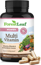 ForestLeaf Multivitamínico Diario para Mujeres, 60 Cápsulas Veganas