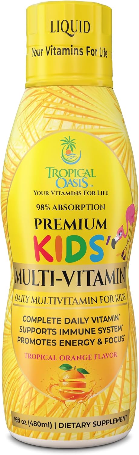 Tropical Oasis Multivitamínico Líquido Orgánico para Niños de 1 a 3 Años | Sin Azúcar | Vegano | 59 ml