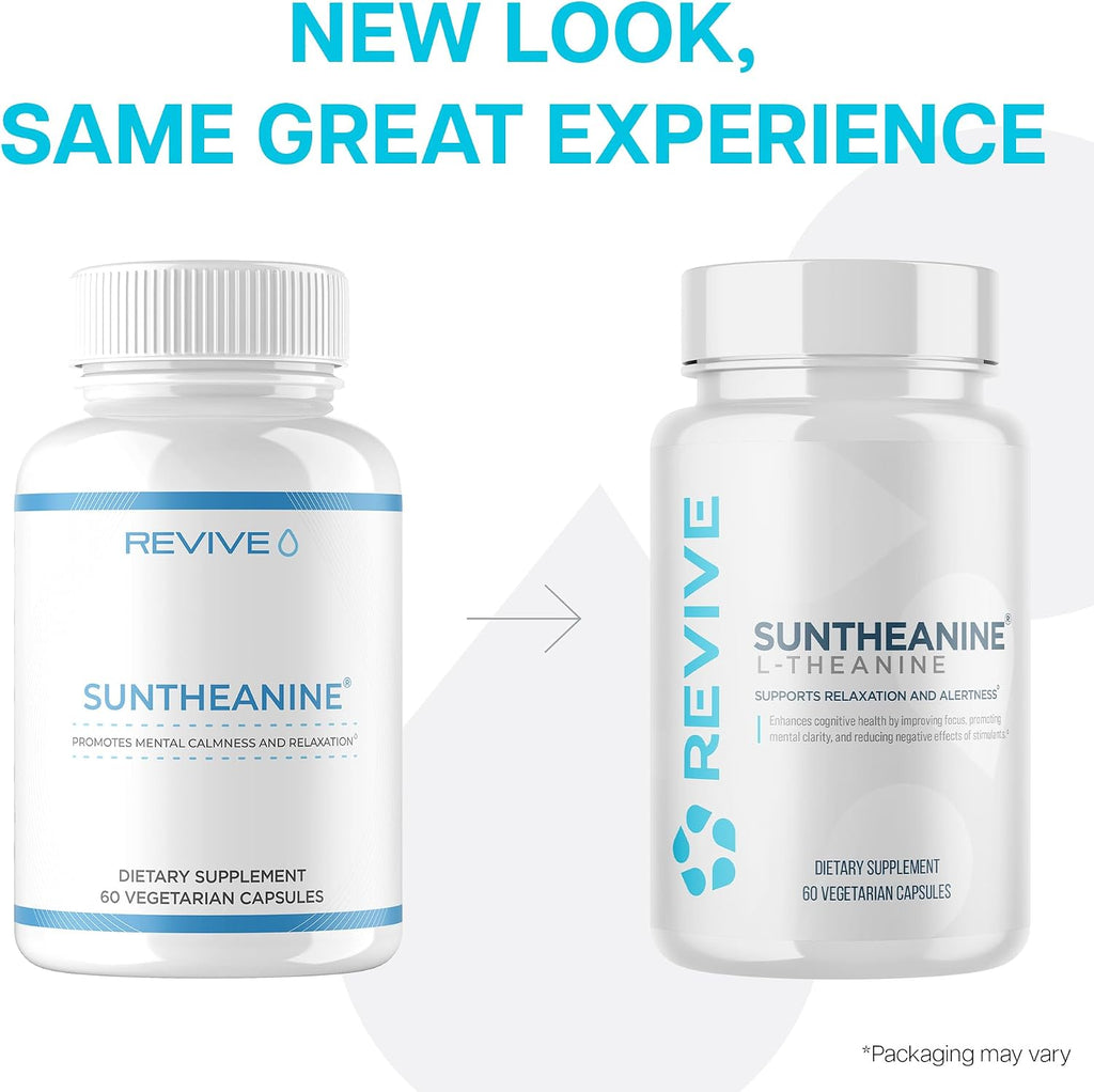 Revive MD Suntheanine L-Teanina - Suplemento para Hombres y Mujeres - 60 Cápsulas Veganas