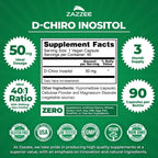 Zazzee D-Chiro-Inositol 50 mg, 90 Cápsulas Veganas