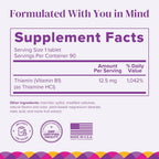 BariMelts Vitamina B1 - 90 Comprimidos de Disolución Rápida (Suministro para 3 Meses) - Sin Azúcar, Sabor Natural a Bayas
