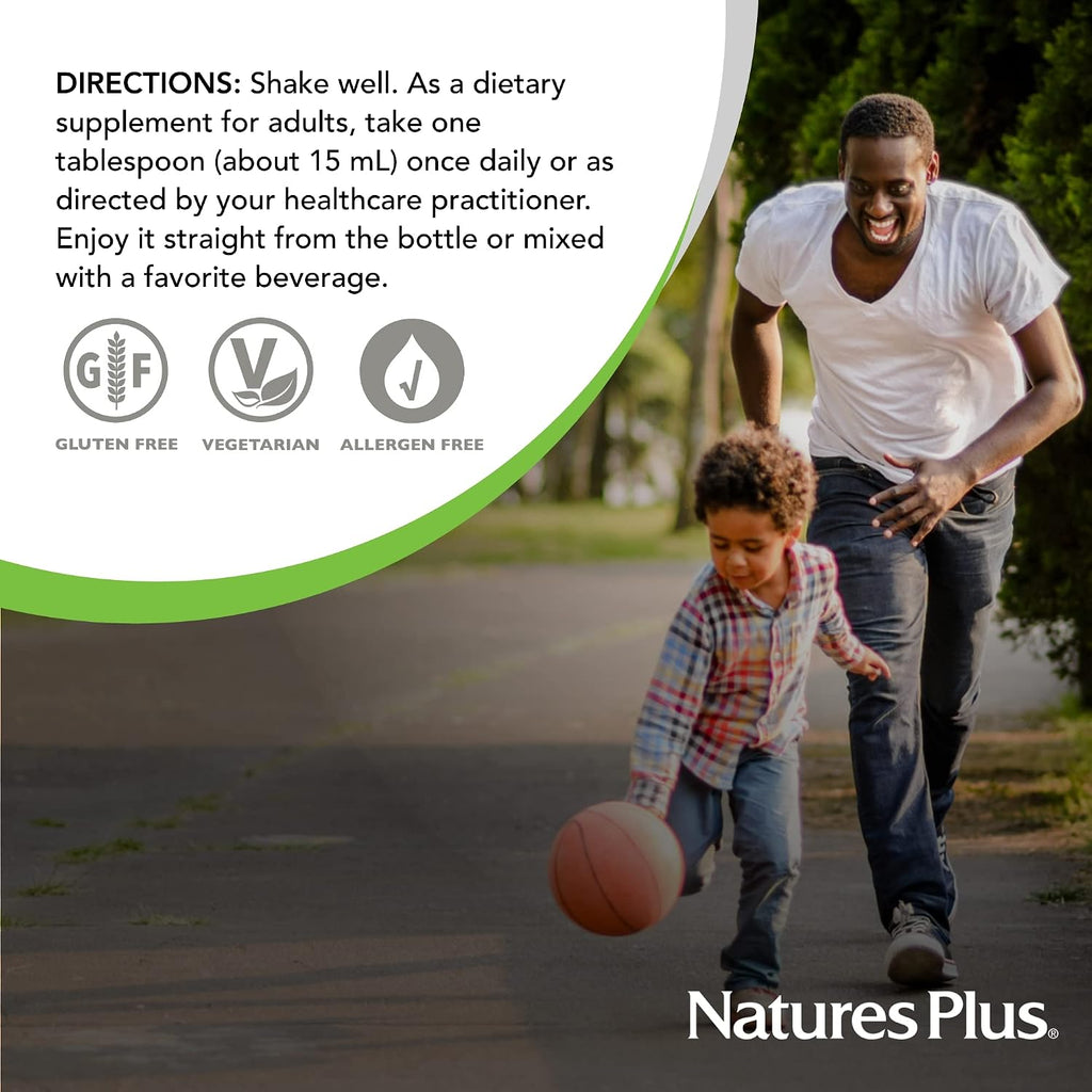 NaturesPlus Liquid Sunshine Vitamina D3 - 473 ml - Sabor Cítrico Tropical - 5000 UI