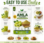 Polvo de Amla Orgánico - Complemento de Vitamina C Natural para Inmunidad y Cabello - 227 g