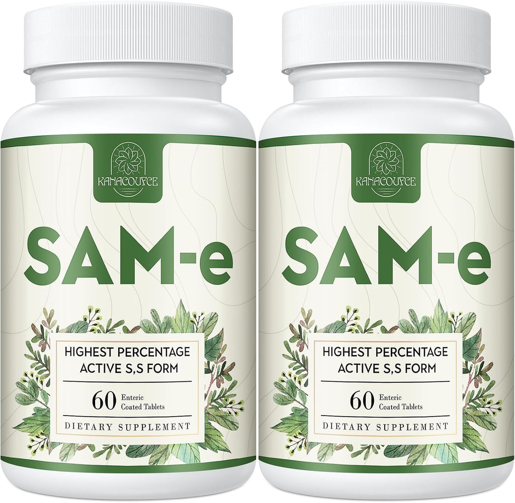 Kanacoufce SAM-e 1100mg (S-Adenosilmetionina) – 60 Comprimidos Recubiertos – Alta Concentración Forma S,S Activa – Vegano