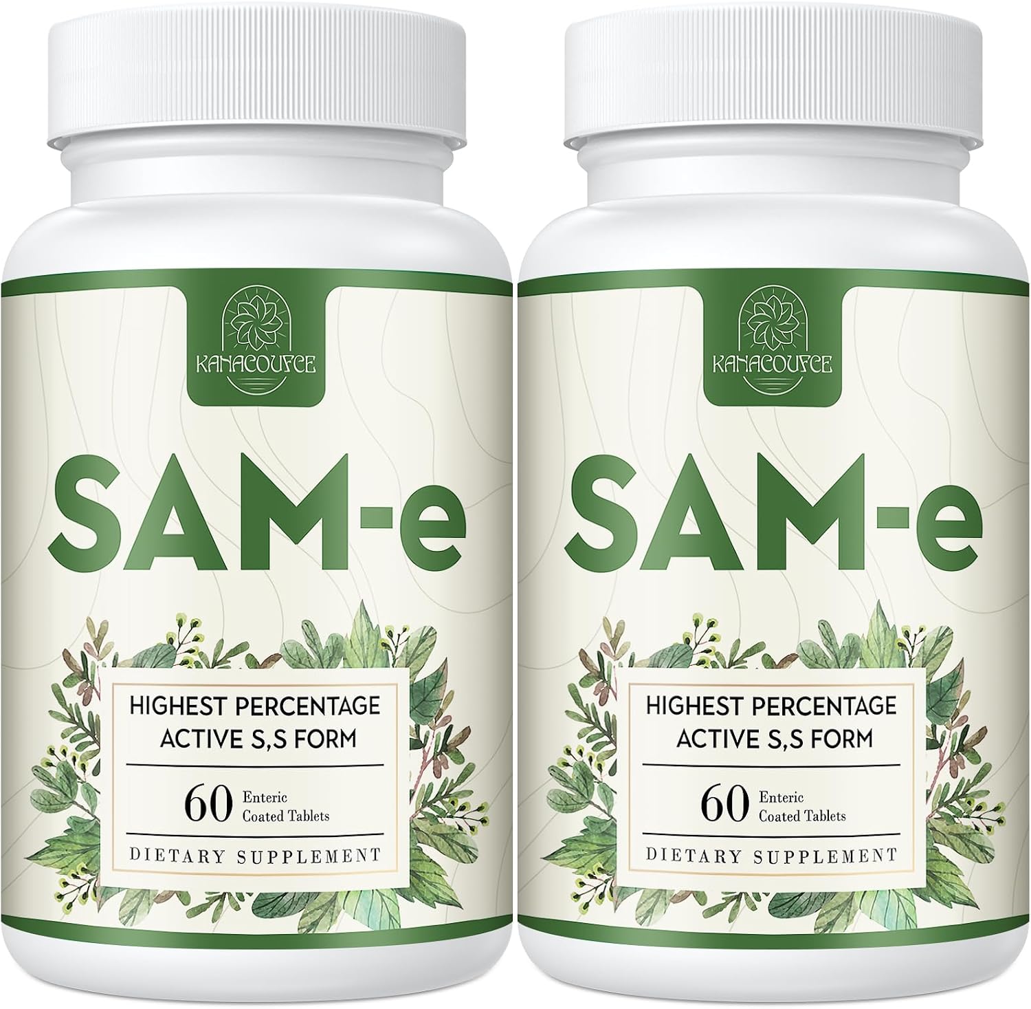 Kanacoufce SAM-e 1100mg (S-Adenosilmetionina) – 60 Comprimidos Recubiertos – Alta Concentración Forma S,S Activa – Vegano