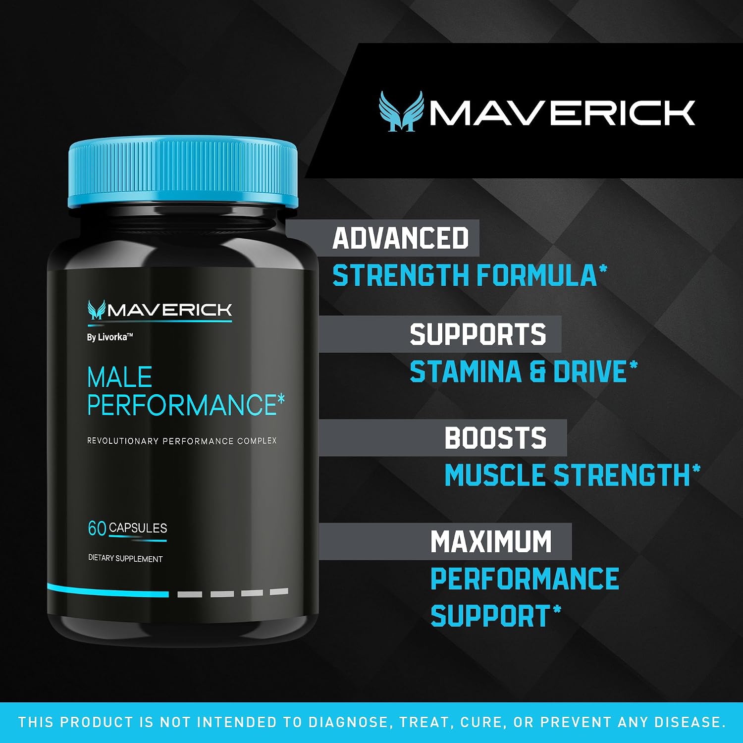 Maverick Cápsulas - Suplemento Oficial para Hombres, Fórmula Avanzada para Vitalidad y Resistencia, Ingredientes Naturales, 2 Paquetes (120 Cápsulas)