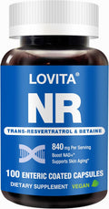 LOVITA Suplemento NAD+ con NR, 840 mg, 100 Cápsulas Entéricas Veganas