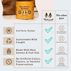 Natural Dog Company Masticables de Salmón Salvaje de Alaska para Perros - Suplemento de Omega 3 con EPA y DHA, 90 Unidades