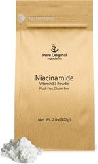 Pure Original Ingredients Niacinamida en Polvo 2 lb - Vitamina B3 Sin Enrojecimiento