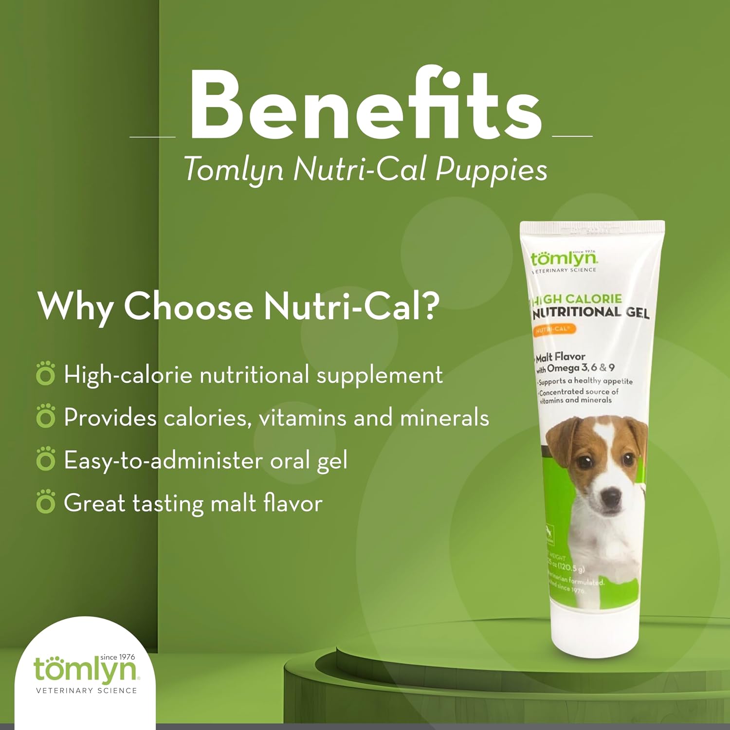 TOMLYN Nutri-Cal Gel Nutricional de Alto Contenido Calórico Sabor a Malta para Cachorros (Pack de 3)