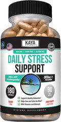 Kaya Naturals - Suplemento Herbal Natural para la Relajación y el Equilibrio - 180 Cápsulas