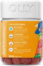 OLLY Kids Immunity Gummy - Immune Support with Wellmune, Elderberry, Vitamin C & Zinc - 50 Cherry Flavor Gummies