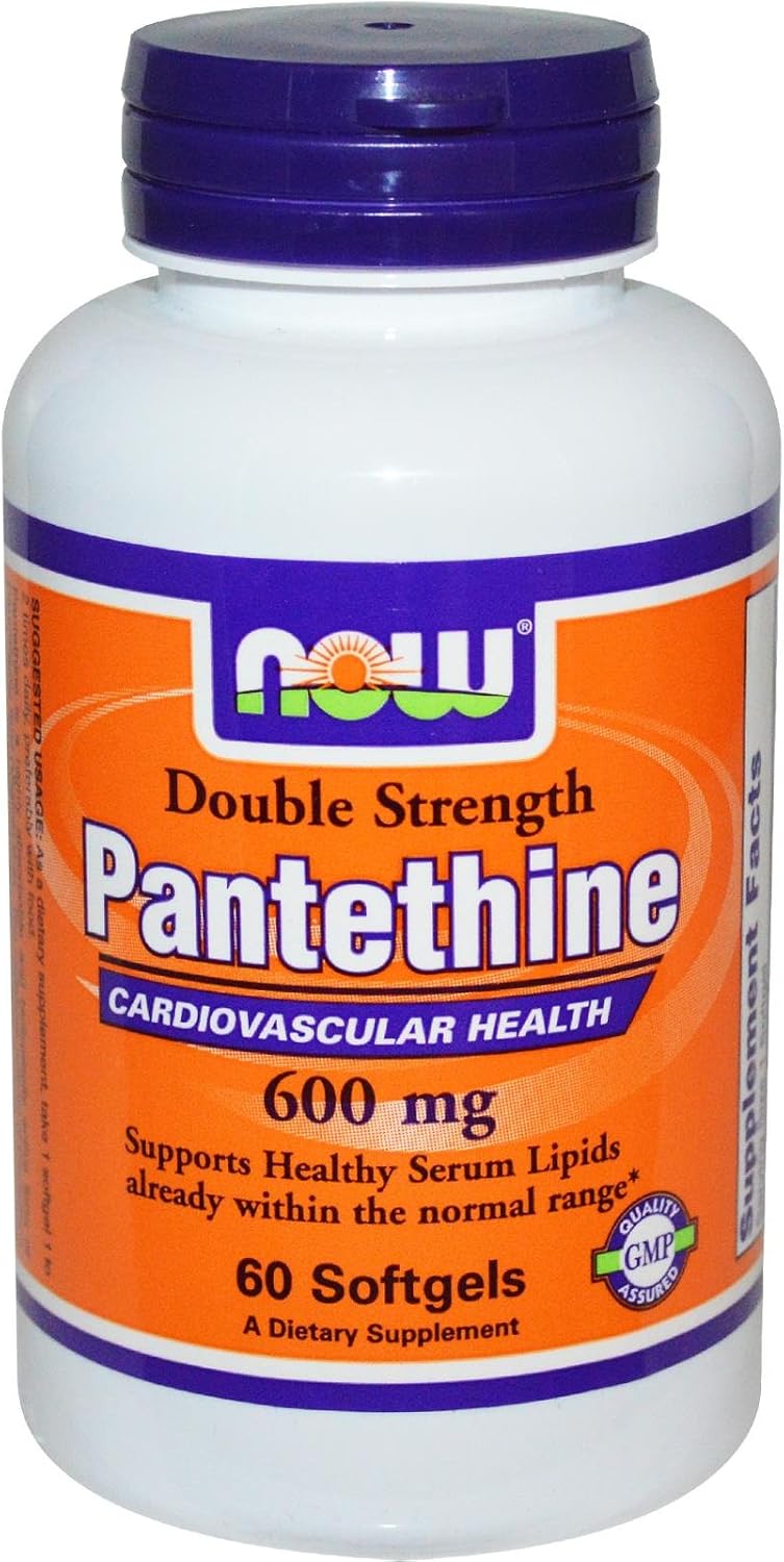 NOW Foods Pantetina 600 mg, 60 Cápsulas Blandas