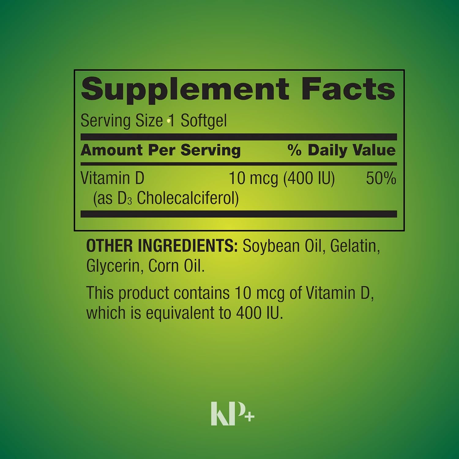 Vitamina D3 10 mcg (400 IU) - 200 Cápsulas Blandas