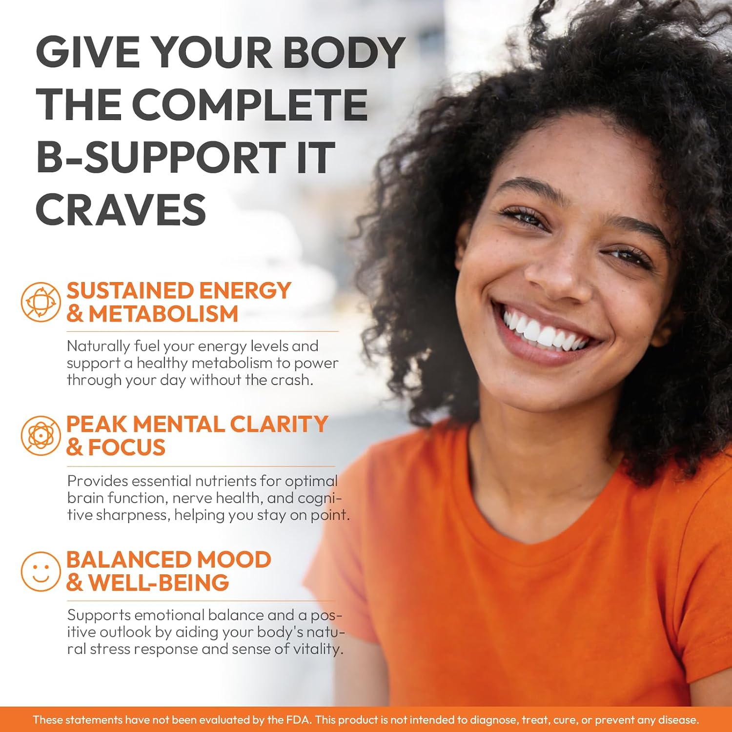 LOTFLY Complejo B Completo con Vitaminas B1-B12, Taurina y Naranja Sangre - 60 Comprimidos Masticables para Hombres y Mujeres