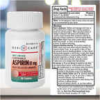 GeriCare Aspirina 81 mg Masticable para Adultos, Alivio del Dolor y Reductor de Fiebre, 36 Comprimidos