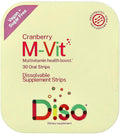 DISO M-VIT Multivitamínico en Tiras Orales de Rápida Disolución, Sabor Arándano, Vegano, Sin Azúcar, Sin Gluten, 30 Tiras