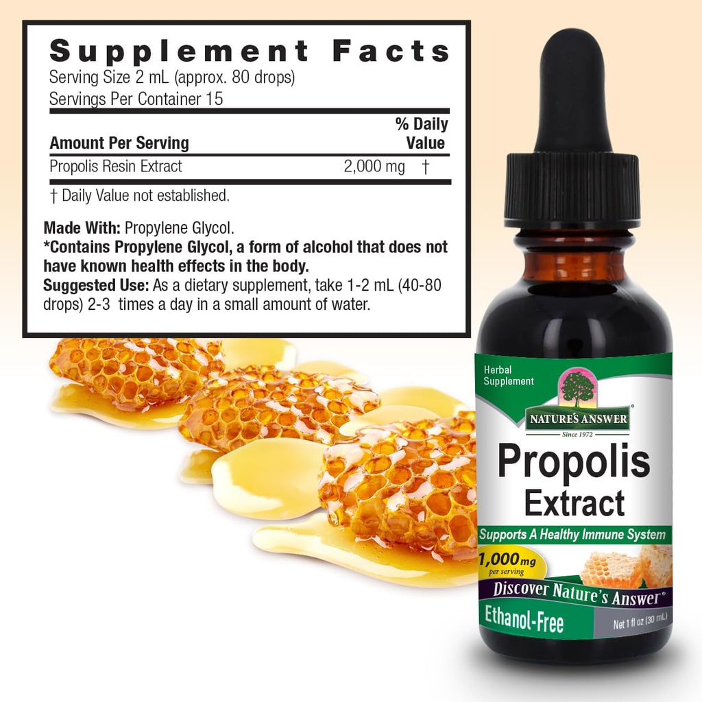 Nature's Answer - Extracto Líquido de Propóleo Sin Alcohol, 30 ml