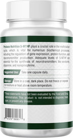 Probase Nutrition Professional Strength L-Methyl Folate 15mg - Active 5-MTHF Form - Supports Mood, Methylation, Cognition - Bioavailable Vitamin B9 (60 Capsules) - Vegan, Non-GMO, Gluten-Free
