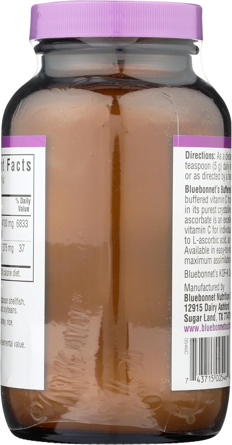 Bluebonnet Nutrition Polvo de Vitamina C Tamponada, 250 g