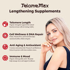 Telomere Lengthening Supplements – Astragalus, Gotu Kola, Vitaminas D3 y Folato – Cápsulas Veganas (2 Envases)