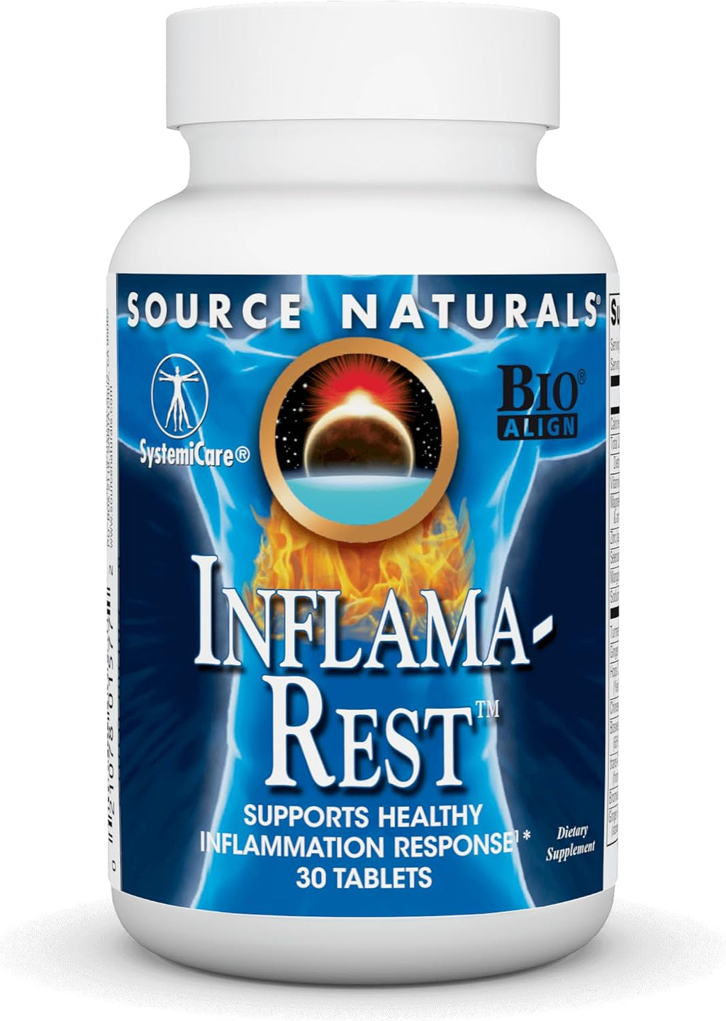 Source Naturals Inflama-Rest - Mezcla herbal y mineral con cúrcuma, boswellia, jengibre, quercetina - 30 comprimidos