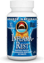 Source Naturals Inflama-Rest - Mezcla herbal y mineral con cúrcuma, boswellia, jengibre, quercetina - 30 comprimidos