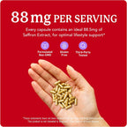 Suplemento de Azafrán 88.5mg | Extracto Puro de Crocus Sativus | 90 Cápsulas (3 Meses)