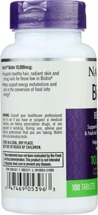 Natrol Biotina Máxima 10000 mcg, 100 comprimidos