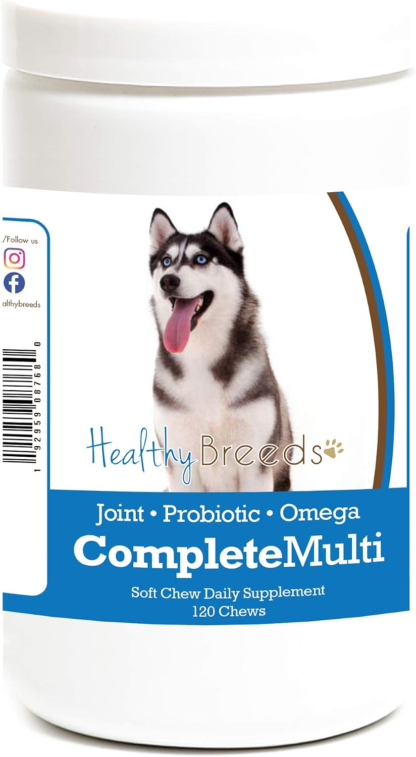 Healthy Breeds Siberian Husky Multivitamínico Todo en Uno 120 Comprimidos Masticables