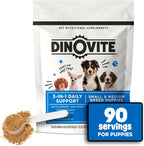 Dinovite Probiótico para Cachorros - Complemento Alimenticio Digestivo y para la Piel con Omega-3, 90 porciones